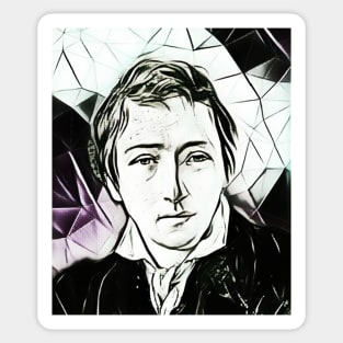 Heinrich Heine Black And White Portrait | Heinrich Heine Artwork 3 Sticker